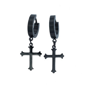 Silver Bar- Teräskorvakorut, risti.