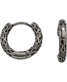 Silver Bar- Teräsrengas, teräskorvakorut