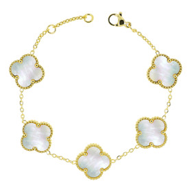 Korutuote Oy-  Kukka helmiäinen, teräsrannekoru