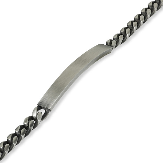 Korutuote Oy- Oksidoitu teräspanssariranneketju 19cm.