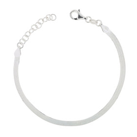 Korutuote Oy-  Litistetty ranneketju hopeaa