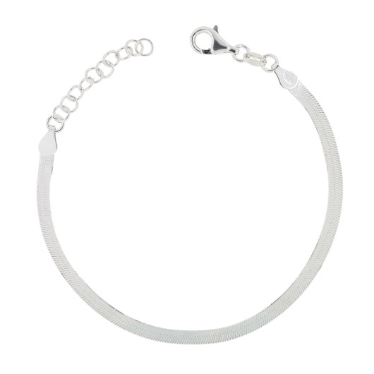 Korutuote Oy-  Litistetty kaulaketju hopeaa