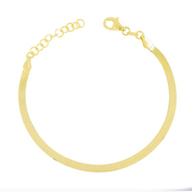 Korutuote Oy-  Litistetty ranneketju kullattua hopeaa