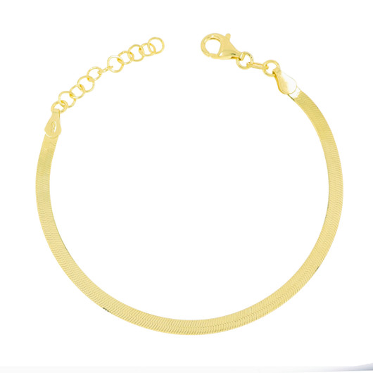 Korutuote Oy-  Litistetty ranneketju kullattua hopeaa