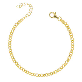 Korutuote Oy- Kullattu hopearannekoru papuketju.