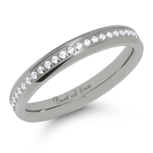 Beat of Love -Allianssi titaanisormus zirkoneilla