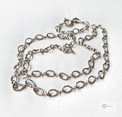 Vanha Hopeaketju 39,5 cm / 3 mm