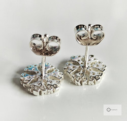 Hopeakorvakorut Lumihiutaleet