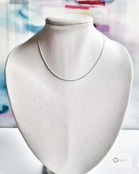 Hopeaketju 46,5 cm / 1 mm (panssari)