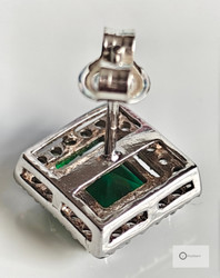 Hopeakorvakorut Vihreät & Kirkkaat Kivet