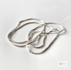 Hopeaketju (käärme,kantikas) 43 cm / 1 mm