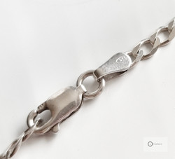 Hopeaketju (ankkuri/litteä) 70,5 cm / 3 mm 