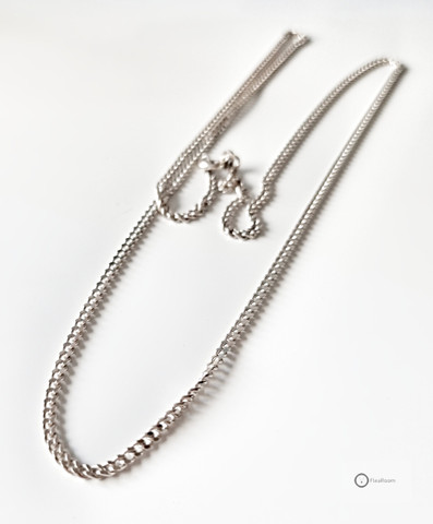 Vanha Hopeaketju 60 cm / 2 mm ( panssari )