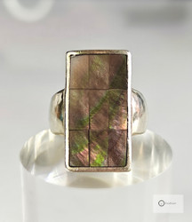 Vanha Hopeasormus Abalonelaatat