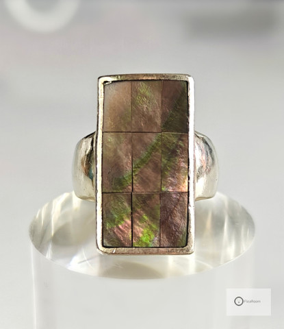 Vanha Hopeasormus Abalonelaatat