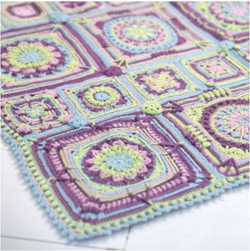 Adalminan helmi -peitto 100 x170 cm, ohjeet ja lankatiedot