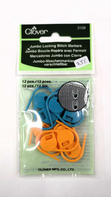 Clover Lukollinen silmukkamerkki, Jumbo, 12 kpl