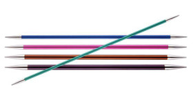 KnitPro Zing sukkapuikot, 20 cm, 2.25 - 6.0 mm, alumiini