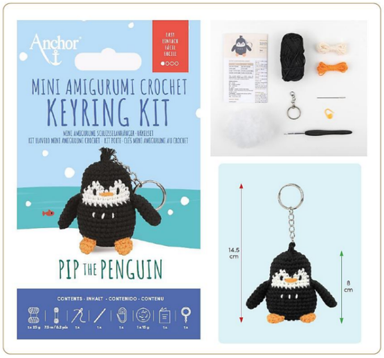 Anchor Mini Amigurumi Crochet Keyring Kit