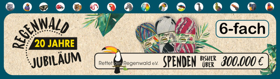 Opal Regenwald 20, 6-säikeinen sukkalanka