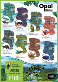 Opal Regenwald 21, 6-säikeinen sukkalanka