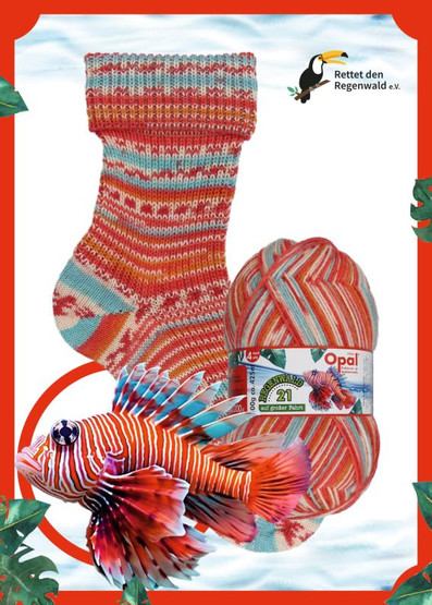 Opal Regenwald 21, 6-säikeinen sukkalanka