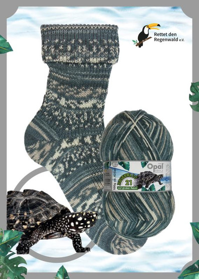 Opal Regenwald 21, 6-säikeinen sukkalanka