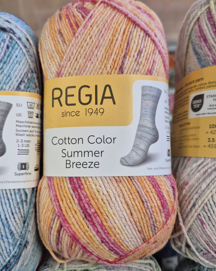 Regia Cotton Color Summer Breeze - villaton kesäsukkalanka