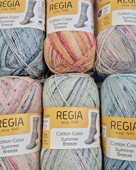 Regia Cotton Color Summer Breeze - villaton kesäsukkalanka