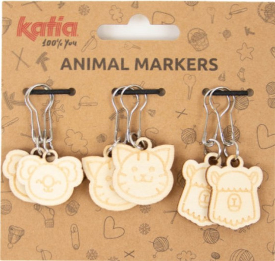 Katia Animal Silmukkamerkit, 6 kpl