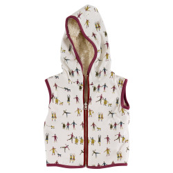 Pigeon pörröinen kääntöliivi luistelijaprintillä