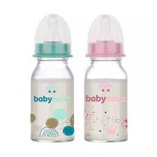 BABYNOVA lasinen tuttipullo 120 ml, pullotutin kanssa 