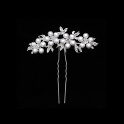 Helmikukat helmikristalli hiuskoriste / hiuspinni (hengetön)