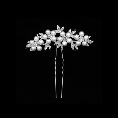 Helmikukat helmikristalli hiuskoriste / hiuspinni (hengetön)