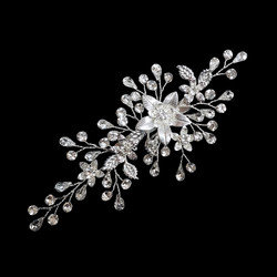 Muotoiltava kimalteleva metallikukka hiusklipsi