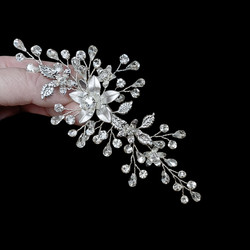 Muotoiltava kimalteleva metallikukka hiusklipsi