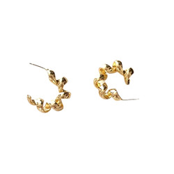 Kullanväriset spiraali korvarenkaat