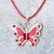 Punainen perhonen kaulakoru