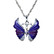Kaunis emaloitu kimalteleva violetti perhonen kaulakoru