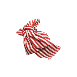 Leveä punavalkoinen raidallinen rusettipanta