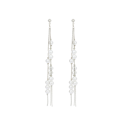 Hopeanväriset roikkuvat helmikorvakorut