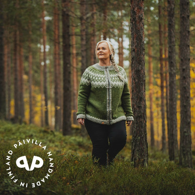 Päivillan Saana -villatakki neuleohje