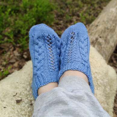 Päivillan Pirkko nilkkasukat -neuleohje (koko 38-39)