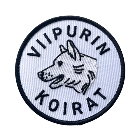 Kangasmerkki Viipurin Koirat ry:n logo, pyöreä