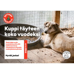 Eettinen joululahja: Kuppi täyteen koko vuodeksi, arvo 250 €