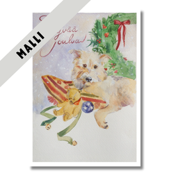 Joulukortti Koirapojan joululahjat
