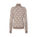 Kingsland Annabella pooloneule, beige/valkoinen