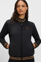 BOSS Equestrian Ava functional cardigan, musta