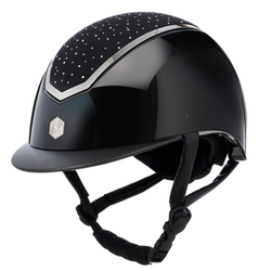 Charles Owen Kylo Gloss MIPS-ratsastuskypärä, musta/chrome crystal, koko 55–58cm