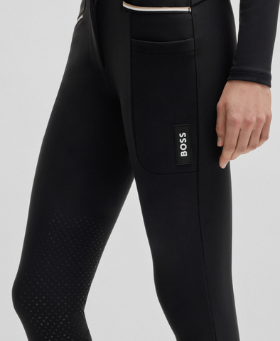 BOSS Equestrian-ratsastushousut polvigripeillä, musta